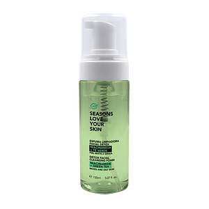 Seasons - Espuma Facial Limpiadora Detox Niacinamida + Té Verde 150 ml