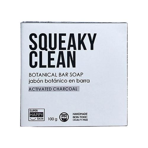 Super Happy Skin - SQUEAKY CLEAN botanical bar soap activated charcoal
