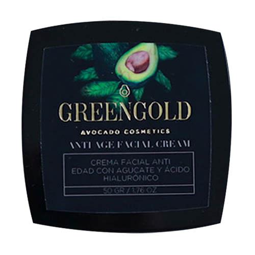 Greengold - Crema Facial Anti Edad con Aceite de Aguacate y Ácido Hialurónico