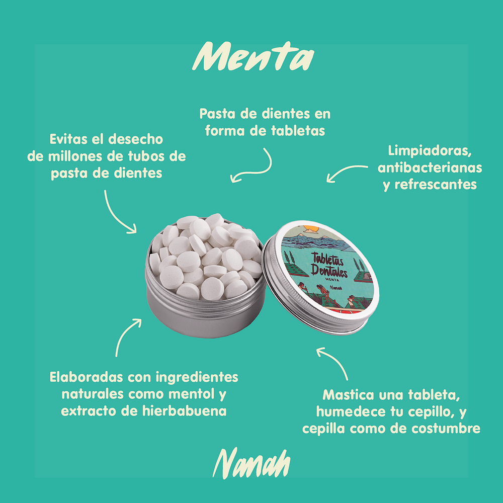 Nanah Mexico - Tabletas Dentales De Menta